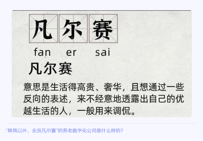 “除我以外，全員凡爾賽”的養(yǎng)老數(shù)字化公司是什么樣的？(圖1)